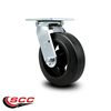 Service Caster 6 Inch Rubber on Steel Wheel Swivel Caster with Roller Bearing SCC-30CS620-RSR